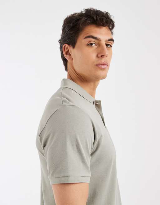 ASOS DESIGN - Essentials - Polo vestibilità classica in piqué kaki, 4 di 5