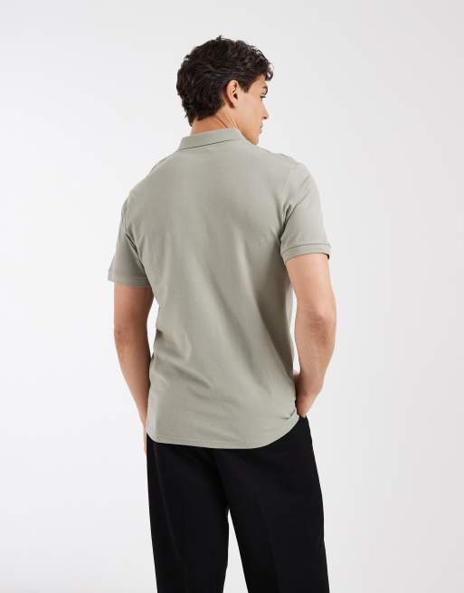 ASOS DESIGN - Essentials - Polo vestibilità classica in piqué kaki, 5 di 5