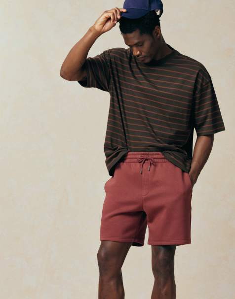 ASOS DESIGN - Essentials - Røde mellemlange jerseyshorts med oversized pasform - view 1
