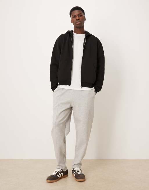 ASOS DESIGN - Essentials - Rechte ruimvallende hoodie met rits in zwart, 2 van 5