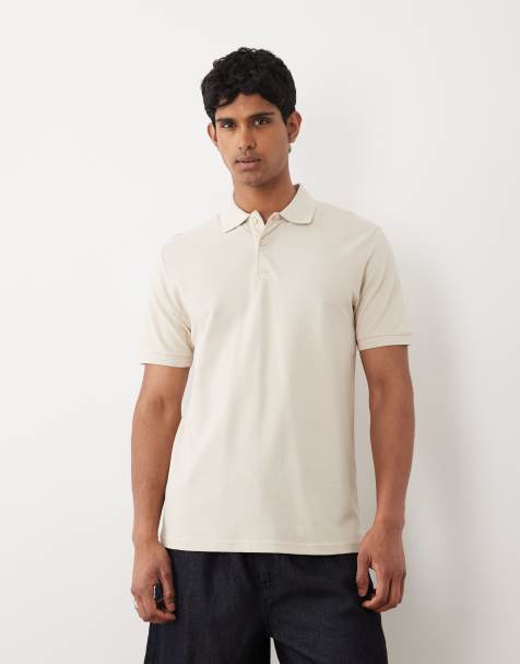 ASOS DESIGN Essentials regular fit polo in beige pique - view 1