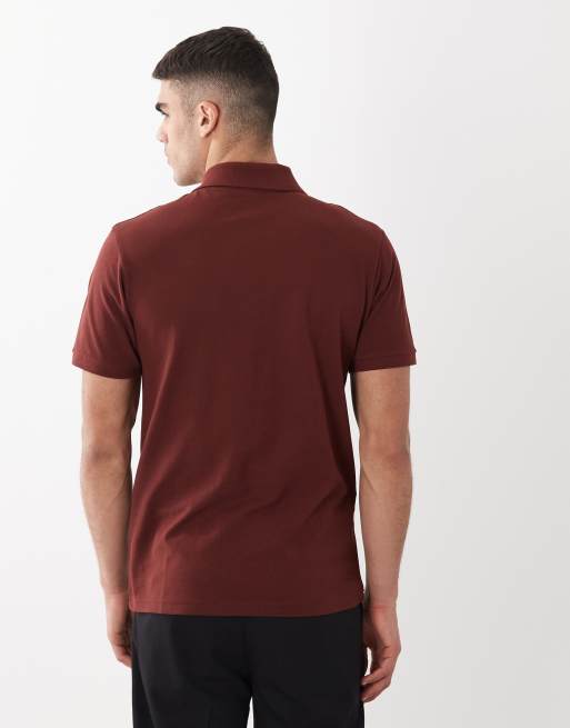 ASOS DESIGN Essentials regular fit polo in brown pique, 3 of 5