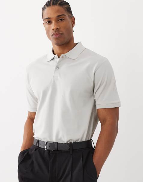 ASOS DESIGN Essentials regular fit polo in grey pique - view 1