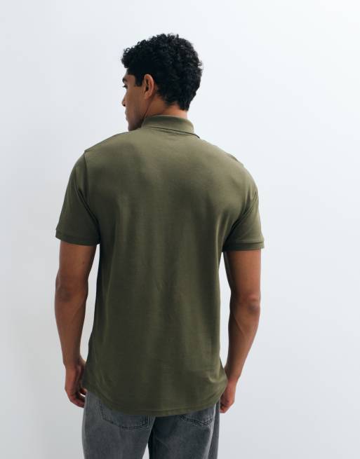 ASOS DESIGN Essentials regular fit polo in khaki pique, 2 of 5