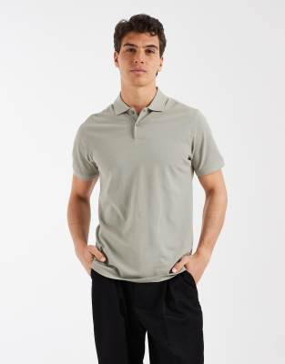 Asos Design Essentials Regular Fit Polo In Green