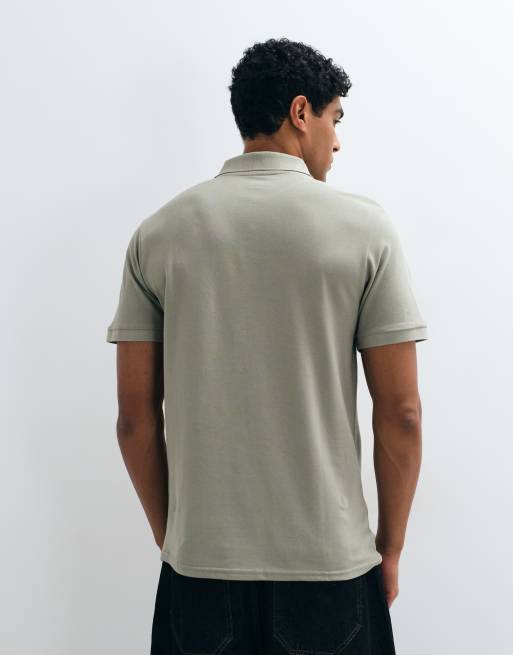 ASOS DESIGN Essentials regular fit polo in khaki pique, 4 of 5