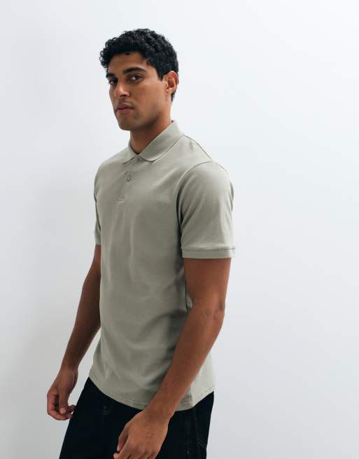 ASOS DESIGN Essentials regular fit polo in khaki pique, 5 of 5