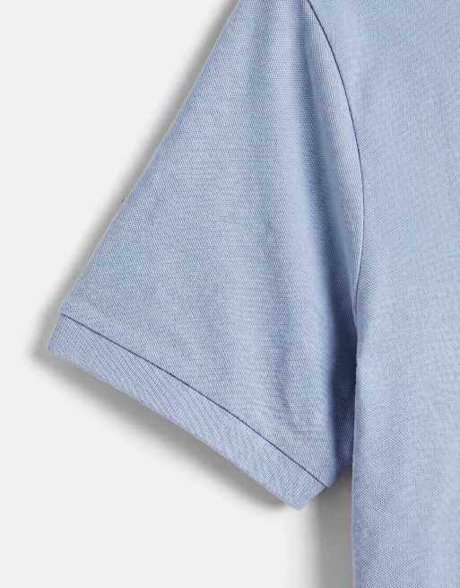 ASOS DESIGN Essentials regular fit polo in light blue pique, 9 of 9