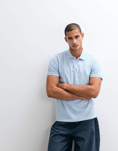 ASOS DESIGN Essentials regular fit polo in light gray pique - view 1
