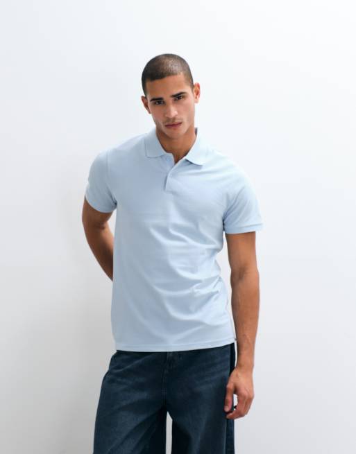 ASOS DESIGN Essentials regular fit polo in light grey pique, 4 of 5
