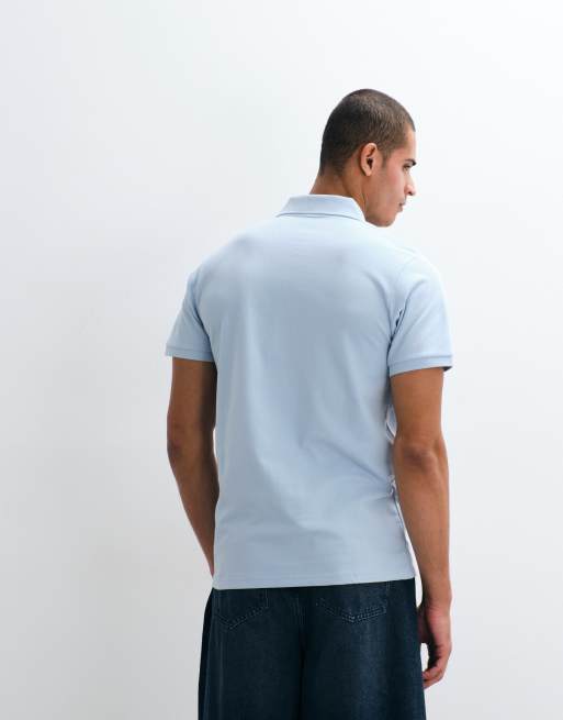 ASOS DESIGN Essentials regular fit polo in light grey pique, 5 of 5