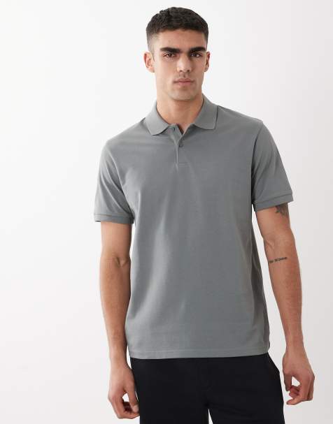 ASOS DESIGN essentials regular fit polo in mid green pique - view 1