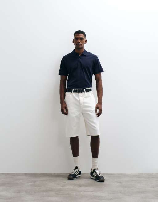 ASOS DESIGN Essentials regular fit polo in navy pique, 2 of 5