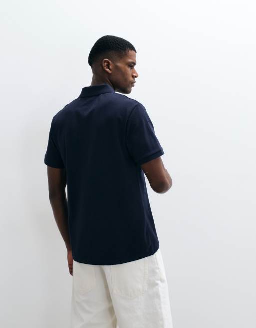 ASOS DESIGN Essentials regular fit polo in navy pique, 5 of 5