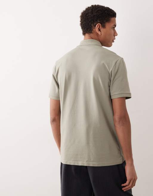 ASOS DESIGN Essentials regular fit polo in sage pique, 4 of 5