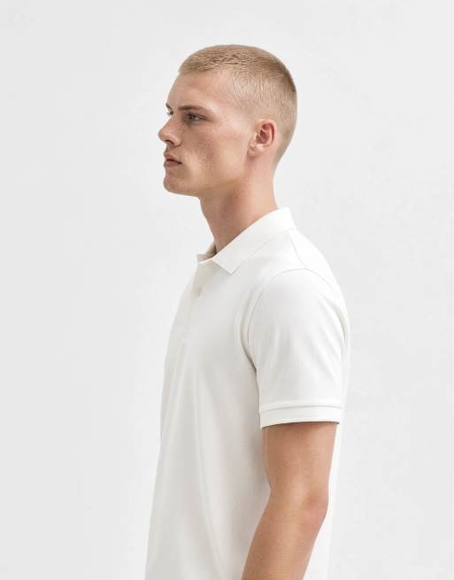 ASOS DESIGN Essentials regular fit polo in white pique, 9 of 10