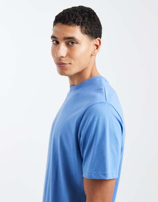 ASOS DESIGN essentials regular fit t-shirt in blue, 4 of 5