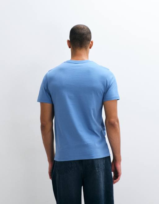 ASOS DESIGN Essentials regular fit t-shirt in blue, 5 of 5
