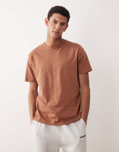 ASOS DESIGN Essentials regular fit T-shirt in brown - view 1
