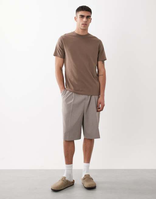 ASOS DESIGN Essentials regular fit t-shirt in brown, 3 of 5