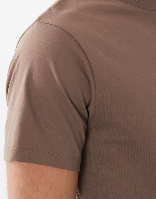 ASOS DESIGN Essentials regular fit t-shirt in brown, 5 of 5