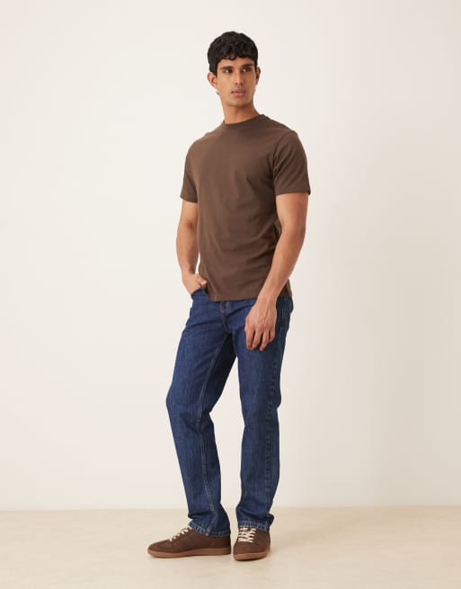 ASOS DESIGN Essentials regular fit T-shirt in brown, 2 of 5