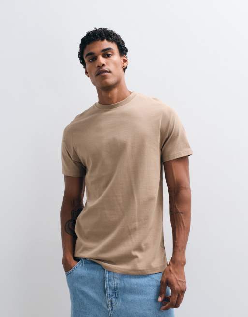 ASOS DESIGN - Essentials - Regular-fit T-shirt in bruin, 2 van 5