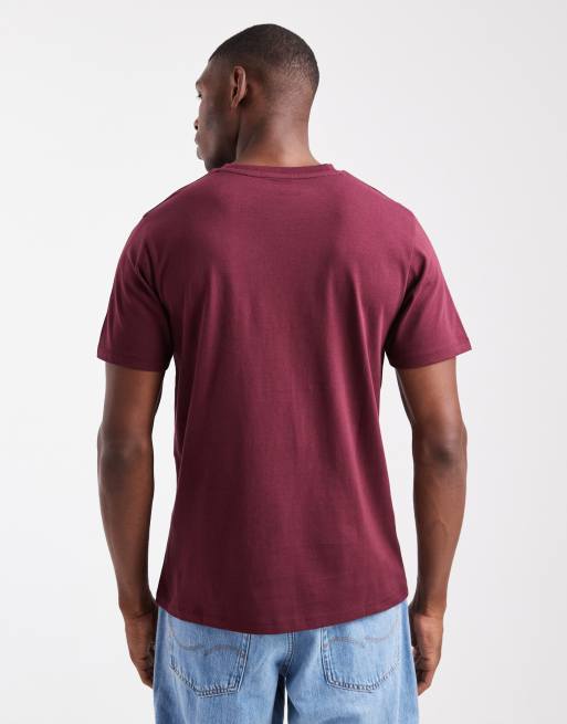 ASOS DESIGN essentials regular fit t-shirt in burgundy, 3 of 5