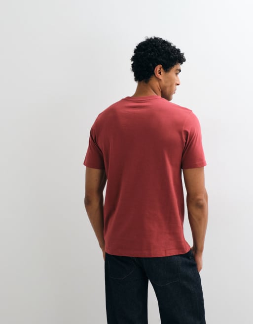 ASOS DESIGN Essentials regular fit t-shirt in burgundy, 5 of 5
