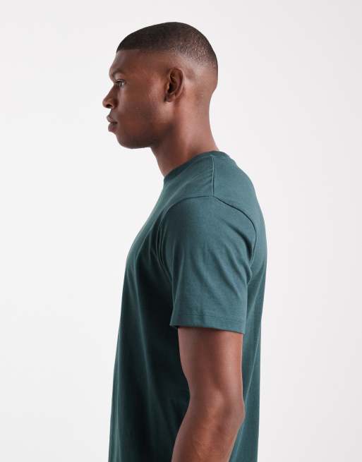 ASOS DESIGN essentials regular fit t-shirt in dark green, 3 of 5
