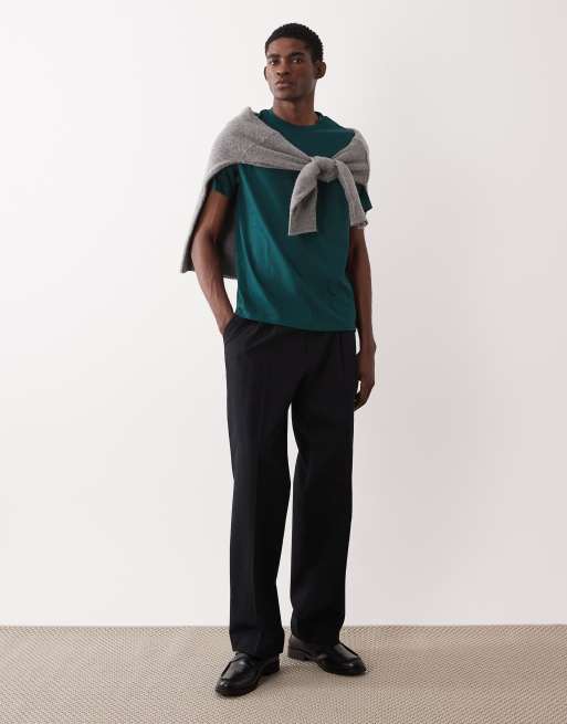 ASOS DESIGN Essentials regular fit t-shirt in dark green, 2 of 5