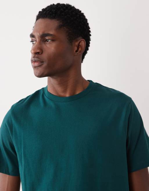 ASOS DESIGN Essentials regular fit t-shirt in dark green, 5 of 5
