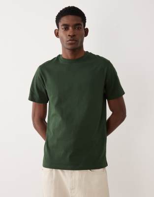 Asos Design Essentials Regular Fit T-shirt In Green