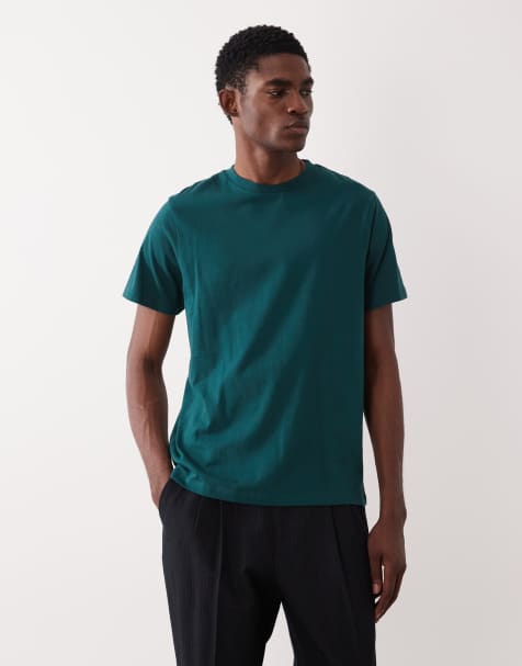 ASOS DESIGN - Essentials - Regular-fit T-shirt in donkergroen - view 1
