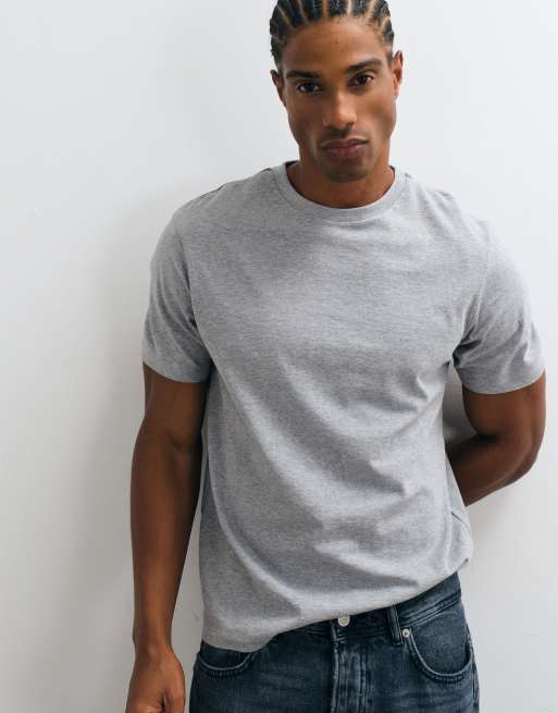 ASOS DESIGN Essentials regular fit t-shirt in grey marl, 3 of 5