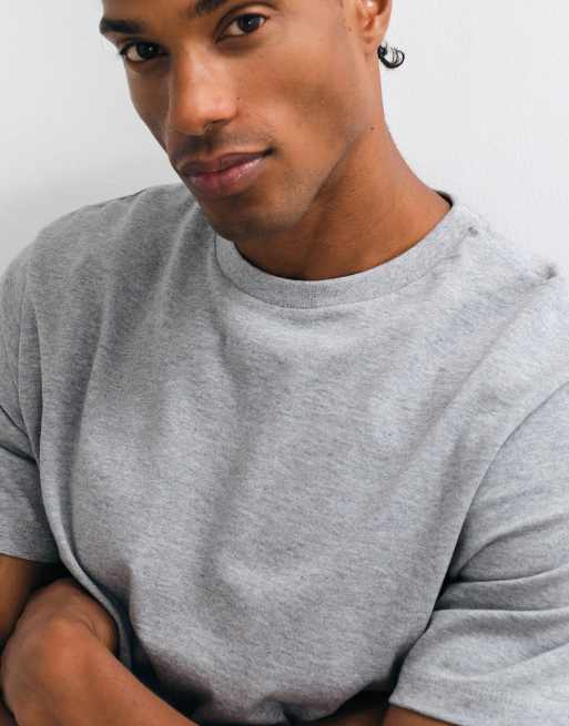 ASOS DESIGN Essentials regular fit t-shirt in grey marl, 4 of 5