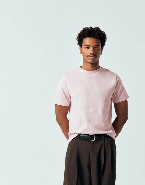 ASOS DESIGN Essentials regular fit t-shirt in light pink - view 1