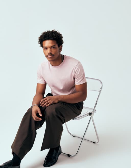 ASOS DESIGN Essentials regular fit t-shirt in light pink, 5 of 5