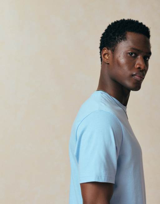 ASOS DESIGN Essentials regular fit t-shirt in mid blue, 3 of 5