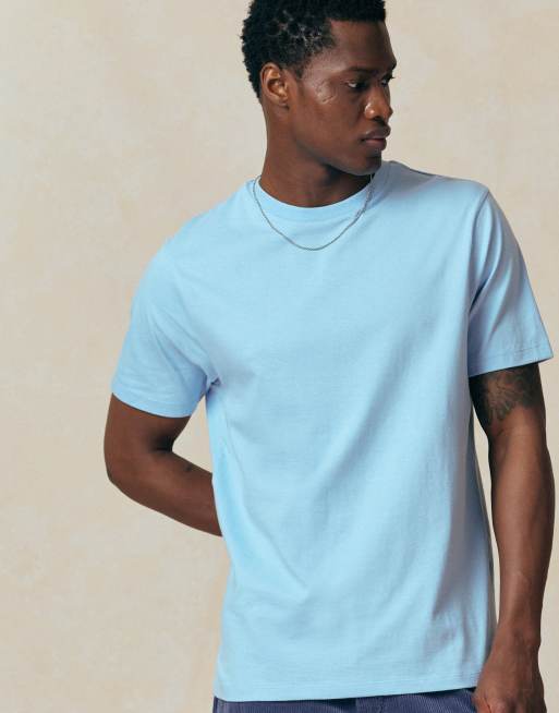 ASOS DESIGN Essentials regular fit t-shirt in mid blue, 4 of 5
