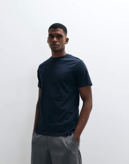 ASOS DESIGN Essentials regular fit T-shirt in navy, 3 of 5