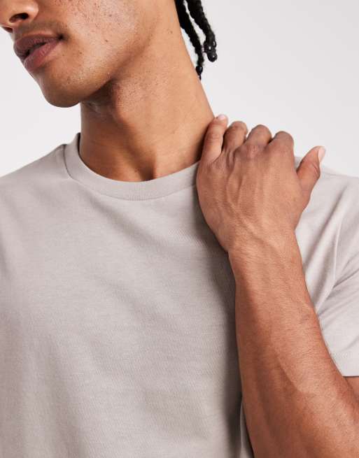 ASOS DESIGN Essentials regular fit t-shirt in stone , 5 of 5