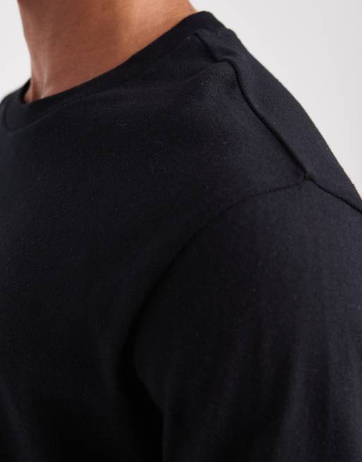 ASOS DESIGN - Essentials - Regular-fit T-shirt met lange mouwen in zwart, 5 van 5