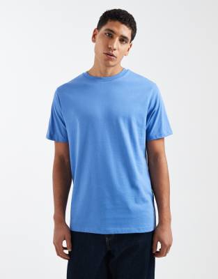 Asos Design Essentials Regular Fit T-shirt With Crew Neck In Blue