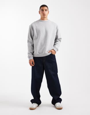 Asos Design Essentials Relaxed Fit 2 Pack Hoodie And Sweatshirt Set In Gray
