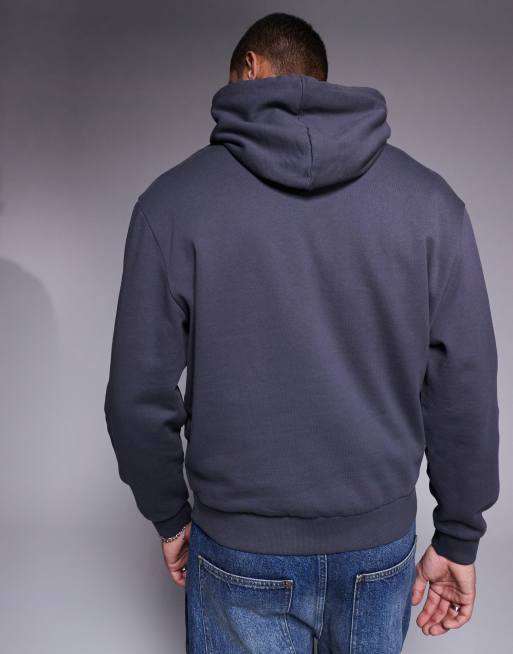 ASOS DESIGN essentials relaxed fit hoodie in charcoal , 3 of 4
