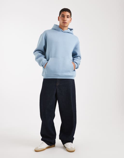 ASOS DESIGN essentials relaxed fit hoodie in dusty blue, 2 of 5