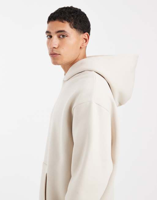 ASOS DESIGN essentials relaxed fit hoodie in ecru, 4 of 5