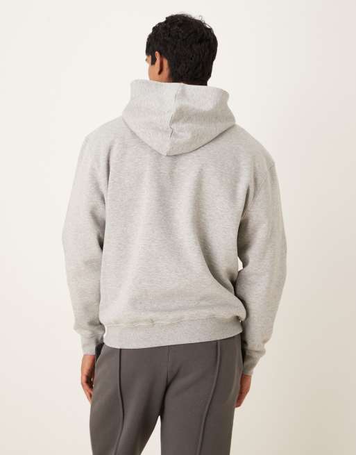 ASOS DESIGN essentials relaxed fit hoodie in grey marl , 3 of 5