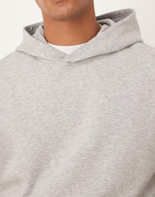 ASOS DESIGN essentials relaxed fit hoodie in grey marl , 5 of 5